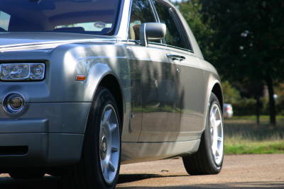 A parked Rolls-Royce Phantom car