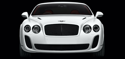 Bentley Continental Supersports in white against black background