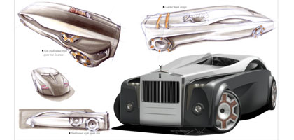 Rolls-Royce Chauffeur Concept Car sketches